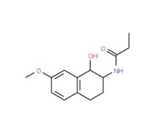 N-[(1,2,3,4-Tetrahydro-1-hydroxy-7-methoxy-2-naphthalenyl]propanamide (CAS 887407-57-0) - chemical structure image