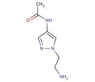 N-[1-(2-Amino-ethyl)-1H-pyrazol-4-yl]-acetamide - chemical structure image