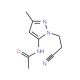 N-[1-(2-cyanoethyl)-3-methyl-1H-pyrazol-5-yl]acetamide - chemical structure image