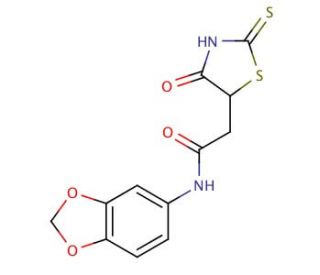 N-1,3-Benzodioxol-5-yl-2-(2-mercapto-4-oxo-4,5-dihydro-1,3-thiazol-5-yl)acetamide - chemical structure image