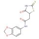 N-1,3-Benzodioxol-5-yl-2-(2-mercapto-4-oxo-4,5-dihydro-1,3-thiazol-5-yl)acetamide - chemical structure image