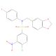 N-[(1,3-Benzodioxol-5-yl)methyl]-4-chloro-N-(4-fluorophenyl)-3-nitrobenzenesulphonamide (CAS 216501-69-8) - chemical structur
