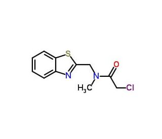 N-(1,3-benzothiazol-2-ylmethyl)-2-chloro-N-methylacetamide - chemical structure image