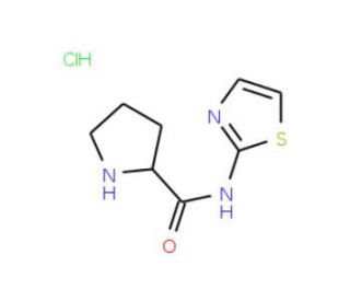 N-1,3-thiazol-2-ylpyrrolidine-2-carboxamide hydrochloride - chemical structure image