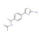 N-{1-[4-(2-amino-1,3-thiazol-4-yl)phenyl]ethyl}acetamide - chemical structure image