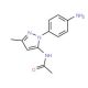 N-[1-(4-aminophenyl)-3-methyl-1H-pyrazol-5-yl]acetamide - chemical structure image
