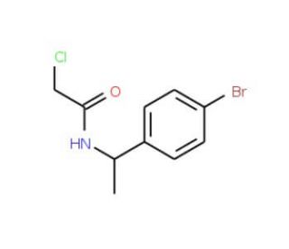 N-[1-(4-bromophenyl)ethyl]-2-chloroacetamide (CAS 91687-65-9) - chemical structure image