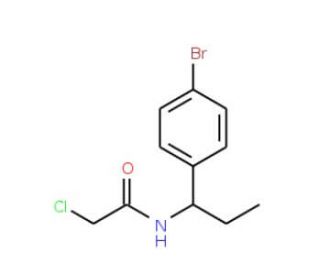 N-[1-(4-bromophenyl)propyl]-2-chloroacetamide - chemical structure image