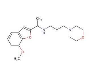 N-[1-(7-Methoxy-1-benzofuran-2-yl)ethyl]-N-(3-morpholin-4-ylpropyl)amine - chemical structure image