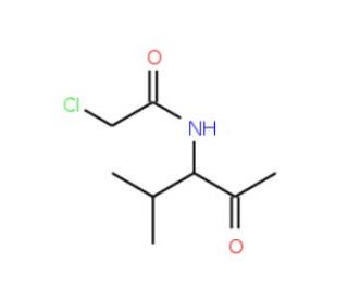 N-(1-acetyl-2-methylpropyl)-2-chloroacetamide - chemical structure image