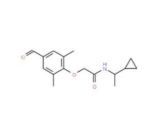 N-(1-cyclopropylethyl)-2-(4-formyl-2,6-dimethylphenoxy)acetamide - chemical structure image