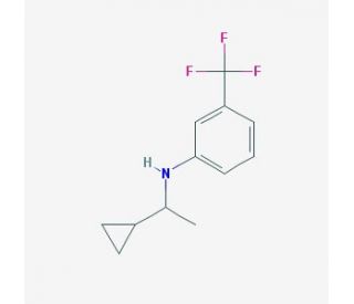 N-(1-cyclopropylethyl)-N-[3-(trifluoromethyl)phenyl]amine - chemical structure image