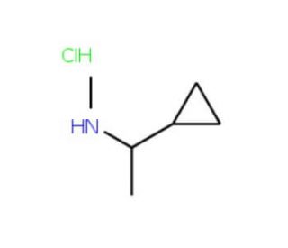 N-(1-cyclopropylethyl)-N-methylamine hydrochloride - chemical structure image