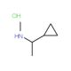 N-(1-cyclopropylethyl)-N-methylamine hydrochloride - chemical structure image