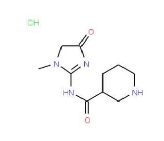 N-(1-methyl-4-oxo-4,5-dihydro-1H-imidazol-2-yl)piperidine-3-carboxamide hydrochloride - chemical structure image