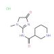 N-(1-methyl-4-oxo-4,5-dihydro-1H-imidazol-2-yl)piperidine-3-carboxamide hydrochloride - chemical structure image