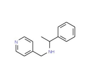 N-(1-phenylethyl)-N-(pyridin-4-ylmethyl)amine - chemical structure image