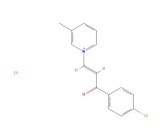 N-[(1E)-3-(4-Chlorophenyl)-3-oxoprop-1-en-1-yl]-3-methylpyridinium chloride (CAS 19518-30-0) - chemical structure image