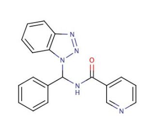 N-(1H-Benzotriazol-1-ylphenylmethyl)-3-pyridinecarboxamide (CAS 138768-28-2) - chemical structure image