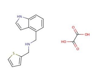 N-(1H-Indol-4-ylmethyl)-N-(thien-2-ylmethyl)amineoxalate - chemical structure image