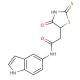 N-1H-Indol-5-yl-2-(2-mercapto-4-oxo-4,5-dihydro-1,3-thiazol-5-yl)acetamide - chemical structure image