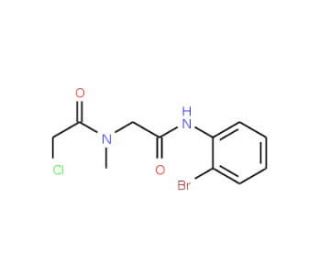 N-{2-[(2-bromophenyl)amino]-2-oxoethyl}-2-chloro-N-methylacetamide - chemical structure image