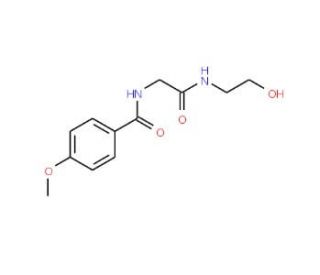 N-{2-[(2-Hydroxyethyl)amino]-2-oxoethyl}-4-methoxybenzenecarboxamide - chemical structure image
