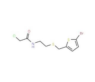 N-(2-{[(5-bromothien-2-yl)methyl]thio}ethyl)-2-chloroacetamide - chemical structure image
