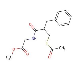 N-[2-[(Acetylthio)methyl]-1-oxo-3-phenylpropyl]glycine Methyl Ester (CAS 81110-05-6) - chemical structure image