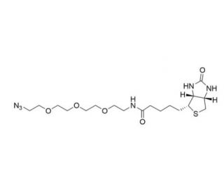 N-[2-[2-[2-(2-Azidoethoxy)ethoxy]ethoxy]ethyl]biotinamide (CAS 875770-34-6) - chemical structure image