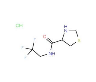 N-(2,2,2-trifluoroethyl)-1,3-thiazolidine-4-carboxamide hydrochloride - chemical structure image