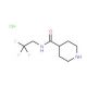 N-(2,2,2-trifluoroethyl)piperidine-4-carboxamide hydrochloride - chemical structure image