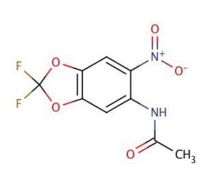 N-(2,2-Difluoro-6-nitro-benzo[1,3]dioxol-5-yl)acetamide (CAS 1736-66-9) - chemical structure image
