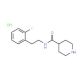 N-[2-(2-fluorophenyl)ethyl]piperidine-4-carboxamide hydrochloride - chemical structure image