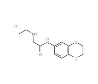 N-2,3-dihydro-1,4-benzodioxin-6-yl-2-(ethylamino)acetamide hydrochloride (CAS 100254-21-5) - chemical structure image