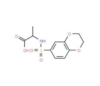 N-(2,3-Dihydro-1,4-benzodioxin-6-ylsulfonyl)alanine - chemical structure image