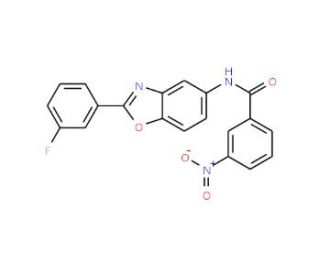 N-[2-(3-Fluoro-phenyl)-benzooxazol-5-yl]-3-nitro-benzamide - chemical structure image