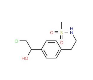 N-(2-{4-[(1R)-2-chloro-1-hydroxyethyl]phenyl}ethyl)methanesulfonamide - chemical structure image