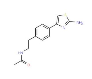 N-{2-[4-(2-amino-1,3-thiazol-4-yl)phenyl]ethyl}acetamide - chemical structure image