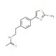 N-{2-[4-(2-amino-1,3-thiazol-4-yl)phenyl]ethyl}acetamide - chemical structure image