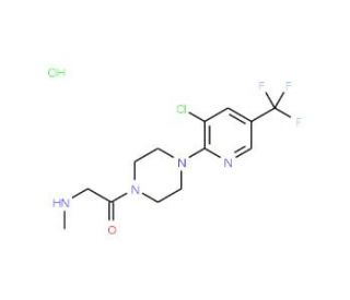N-(2-{4-[3-chloro-5-(trifluoromethyl)pyridin-2-yl]piperazin-1-yl}-2-oxoethyl)-N-methylamine hydrochloride - chemical structur