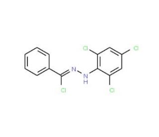 N-(2,4,6-Trichlorophenyl)benzenecarbohydrazonoyl chloride (CAS 25939-05-3) - chemical structure image