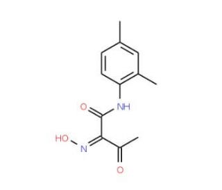 N-(2,4-Dimethyl-phenyl)-2-hydroxyimino-3-oxo-butyramide (CAS 42056-96-2) - chemical structure image