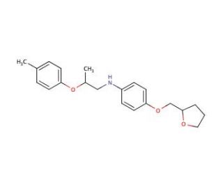 N-[2-(4-Methylphenoxy)propyl]-4-(tetrahydro-2-furanylmethoxy)aniline - chemical structure image