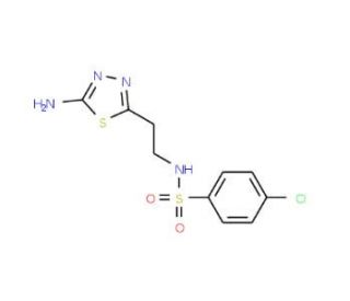 N-[2-(5-amino-1,3,4-thiadiazol-2-yl)ethyl]-4-chlorobenzenesulfonamide - chemical structure image