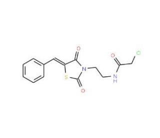 N-[2-(5-Benzylidene-2,4-dioxo-thiazolidin-3-yl)-ethyl]-2-chloro-acetamide - chemical structure image