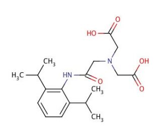 N-(2,6-Diisopropylphenylcarbamoylmethyl)iminodiacetic Acid (CAS 65717-97-7) - chemical structure image