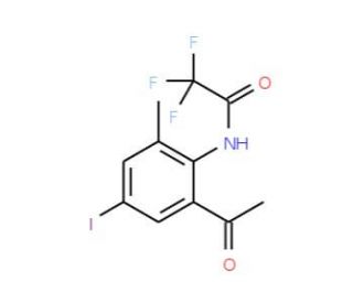 N-(2-Acetyl-4-iodo-6-methylphenyl)-2,2,2-trifluoroacetamide - chemical structure image