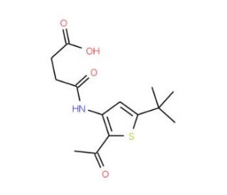 N-(2-Acetyl-5-tert-butyl-thiophen-3-yl)-succinamic acid - chemical structure image