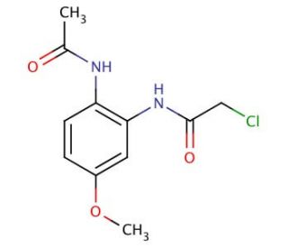 N-(2-Acetylamino-5-methoxy-phenyl)-2-chloro-acetamide - chemical structure image